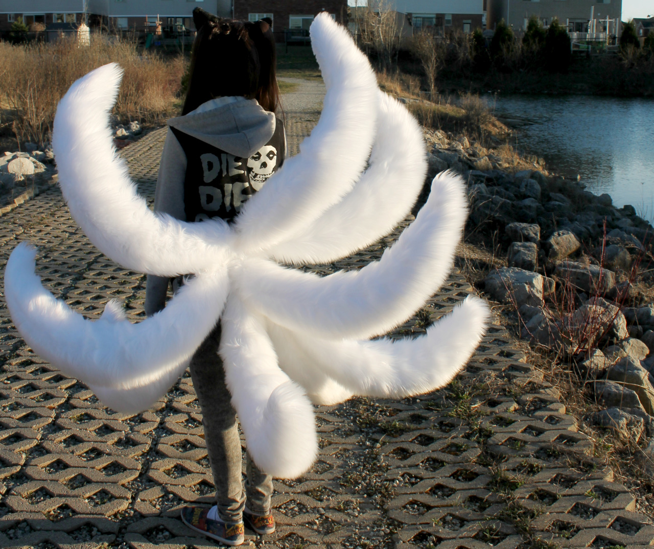 kittensplaypenshop:  Outdoor photos and walk test of Ahri tails for Mary &lt;3