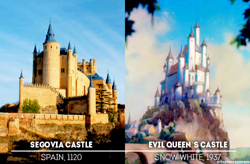 mickeyandcompany:  Some Disney castles and their inspirations