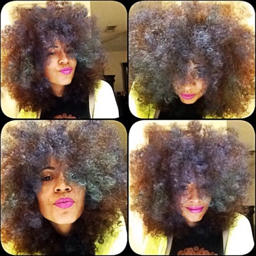 irockmynaturallytash:  Had to throw some color in my Fro for the Nzuri festival tomorrow!! I couldn&