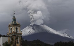 The giant awakens (smoke and ash billowed