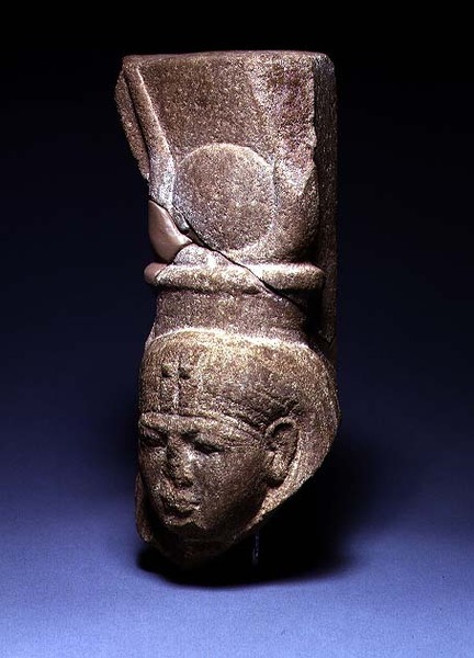 Head of HathorHead of the goddess Hathor, from Serabit el-Khadim in Sinai Peninsula, quartzite. New 