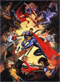 alexhchung:  Marvel versus DC by Julie Bell 