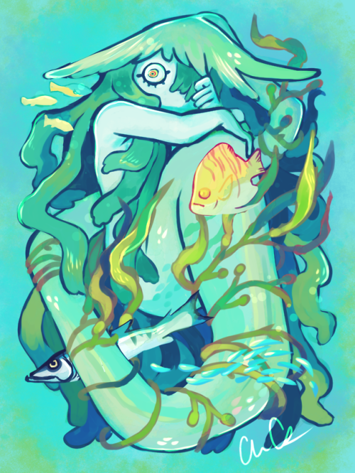 arcadechan:happy mermay!! :- ) here’s a shy kelp forest