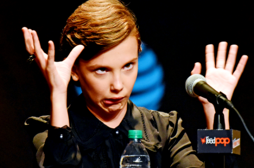 glamorousladies: Millie Bobby Brown  at ‘Stranger Things’ TV series panel, New York