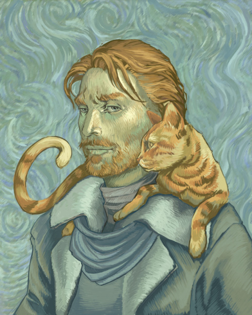 agarthanguide: Van Gogh styled Caleb.  Very fun and instructive to work on.