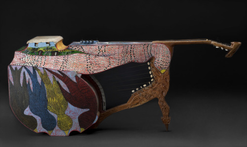 cavinmorrisgallery: Everald BrownFour Person Dove Harp, 1992Metal, polychromed wood67 x 29 x 13 inch