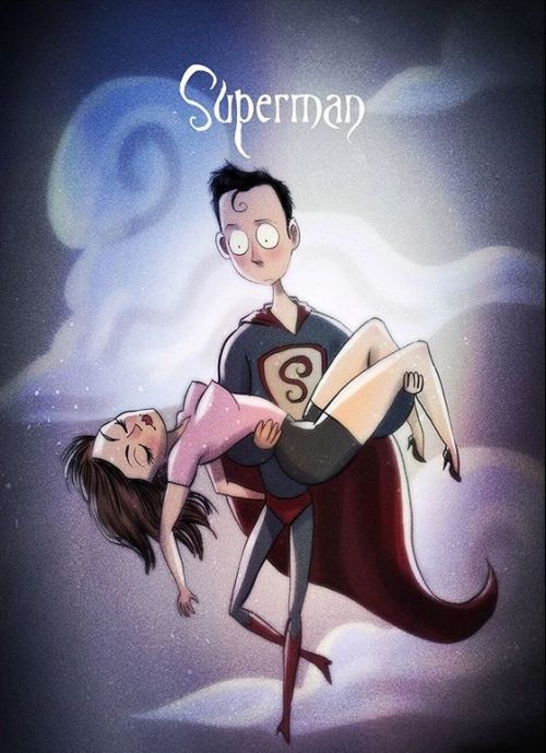 cinexphile:  Comic book superheroes (Tim Burton style) by Andrew Tarusov