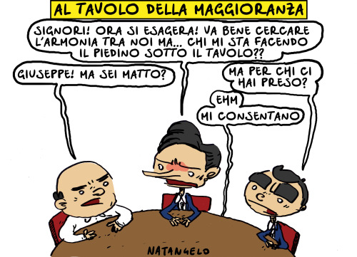 Maggioranze allargate Maggioranze allargate - la mia vignetta per Il Fatto Quotidiano oggi in edicol