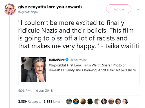 dontbearuiner:gahdamnpunk:No Taika slander will be tolerated on my dash. Yeah, the Russian Jewish Ma