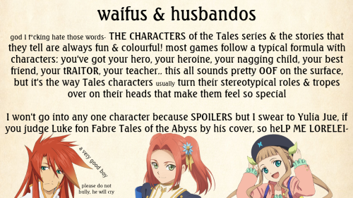 *sits on chair* so. you wanna get into the Tales series?an extremely educational powerpoint presenta