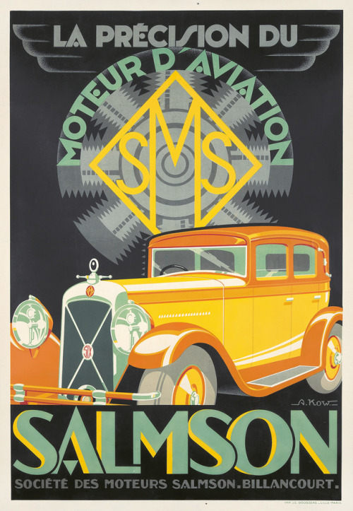 Salmson. ca. 1929. Alexis Kow.42 &frac34; x 62 5/8 in./108.6 x 159 cmSalmson began as a manufacturer