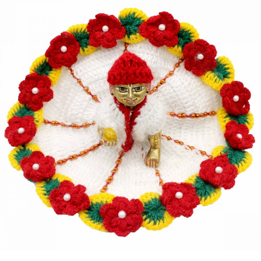 Buy MNANLNE1931 Elegent Woolen Poshak for Durga MATA/Beautidul Lehenga  Chunri Set for Matarani (7 No) Online at Low Prices in India - Amazon.in