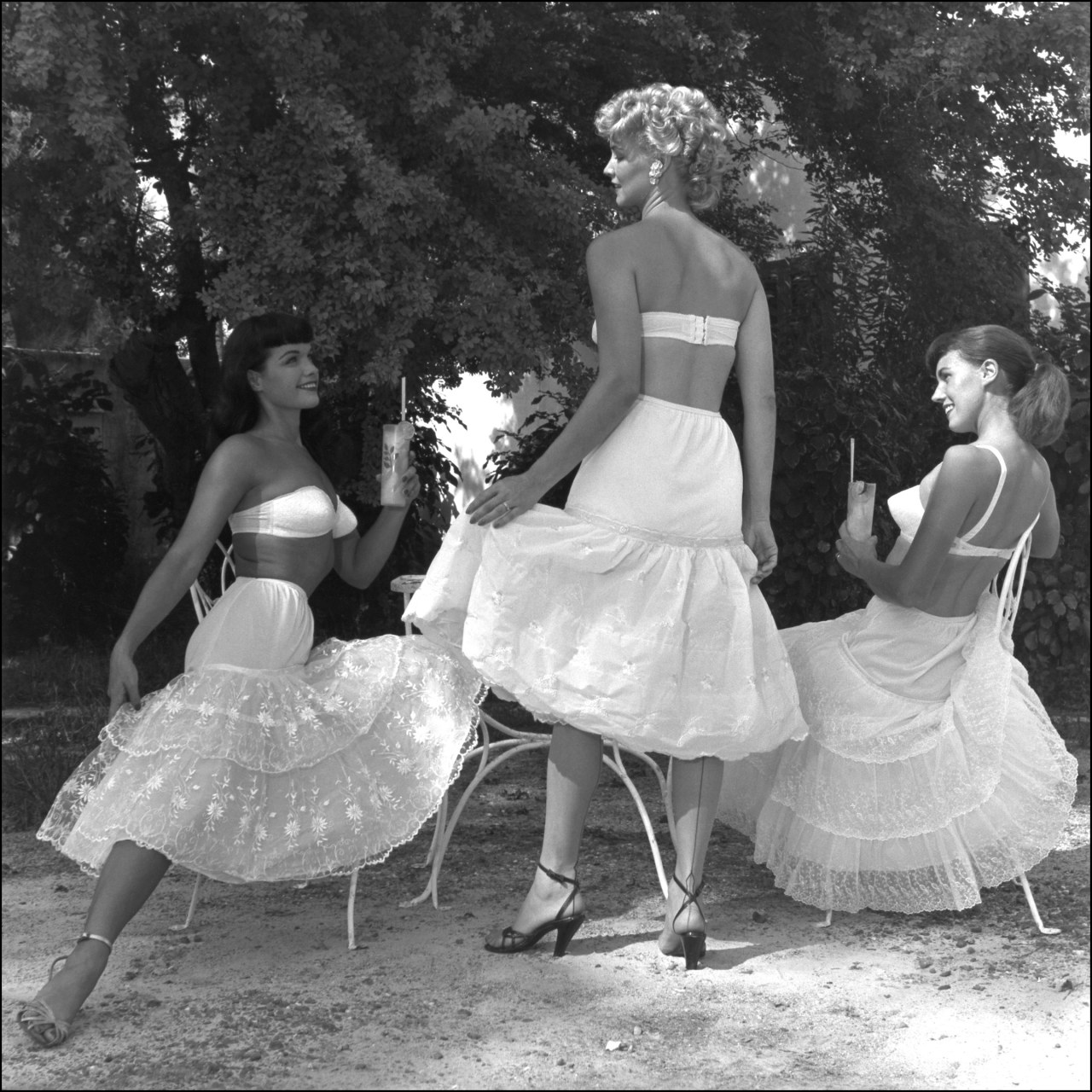 retrowunderland:  Vintage Lingerie &amp; Bettie Page…Perfect! c.1950’s 