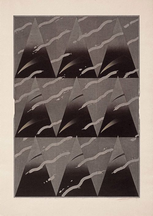 opals2:  KUROSAKI AkiraTrace of the rainbow (Niji no kiseki)Woodcut Print1982 