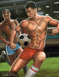 hotgaycartoons:adam2adamtn:  gay-erotic-art:  sexy-lads:  Gay art by Michael Breyette  The stunningly beautiful art of Michael Breyette: breyette.com  For more hot, gay, erotic art, follow my tumbler page. http://gay-erotic-art.tumblr.com/  Talk about