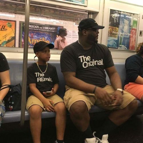 mrsolodolo24:jaeswavy:sirewordplayj:tastefullyoffensive:Creative Father and Son Shirts (h/t)Ms as a 