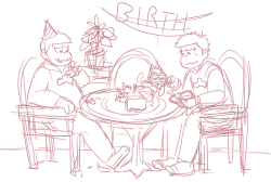 I have work tomorrow and I’m not sure if I will finish this in time of their bday but here is the sketch just in case ok dont worryMy boys on birth with cat