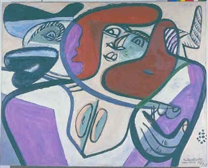 artist-corbusier:Femmes New-York, 1947, Le Corbusierwww.wikiart.org/en/le-corbusier/femmes-n