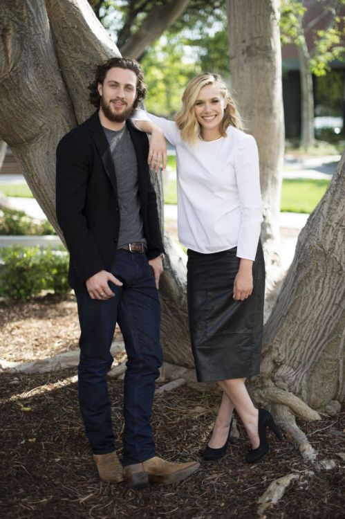 New ‘Avengers’ Portrait of Elizabeth Olsen and Aaron Taylor-Johnson for Associated Press.