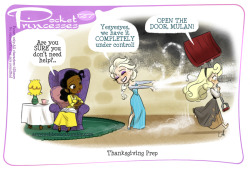 amymebberson:  Pocket Princesses 127: Thanksgiving Prep Please reblog, do not repost Facebook page