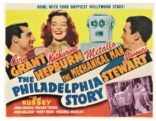 In tribute to last night’s Oscars, here’s the poster for 1940’s Philadelphia Story