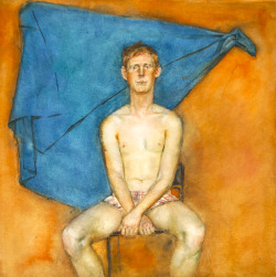 averrois: Misyuk Artem  Watercolor on paper, 36 x 43 cm  “Sergei redhead” ( “ Сережа рыжик ” ) 