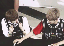 pandreos:  jin and v playing around with each other   
