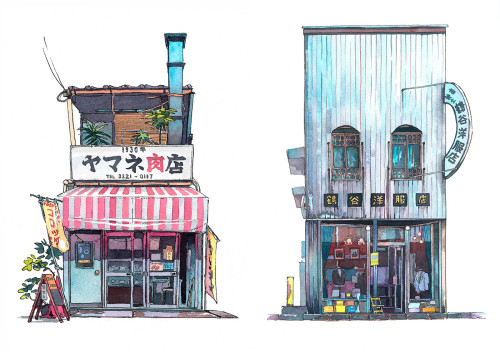 archatlas: Tokyo Storefronts by Mateusz UrbanowiczIn the words of the artist Mateusz Urbanowicz