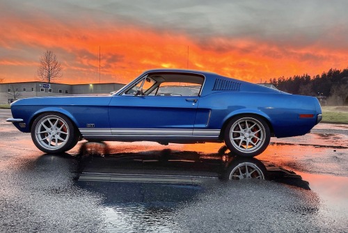 Set the world on fire. Tim Keptner Jr.’s gorgeous Acapulco Blue 1968 Ford Mustang Fastback was