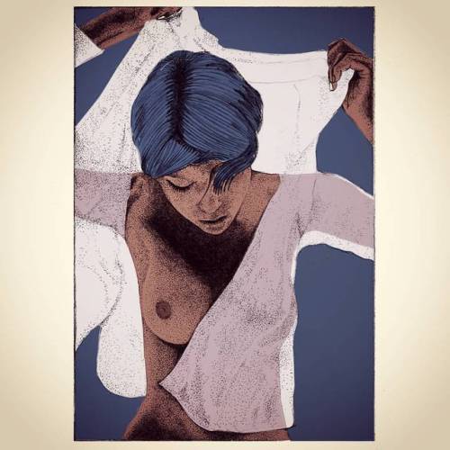 silkscreendept:Color test#goodmorning #sketch #sketchbook #drawing #illustration #blouse #shirt #sex
