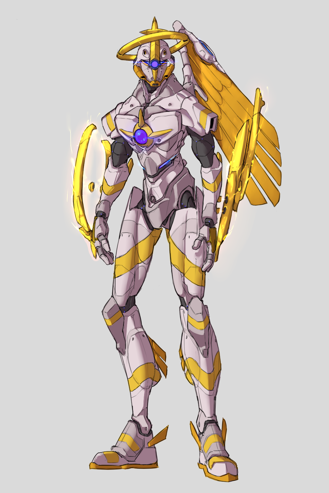 uc77art: Player wanted more EVA-style robot, and I complied. Back wing is like Mercy