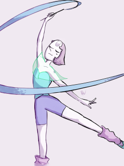 ojonajma:  Since it was my close friend Jingqi’s birthday yesterday, and that I know she loves Pearl, I drew Pearl doing ribbon.