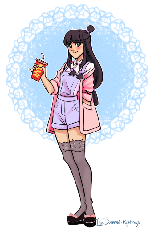 this-damned-right-eye:I just wanted to draw Maya wearing cute clothes :3