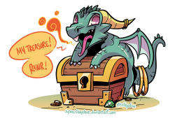 crikeydaveart:Dragon’s First Treasure by