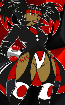 palmofthelefthandblack: raftyverse:  Take an old character.Re-Vamp them.  Damn she looks great like this  YUUUUUUUMMMMMMMY!!!! &lt; |D’‘‘‘‘‘‘