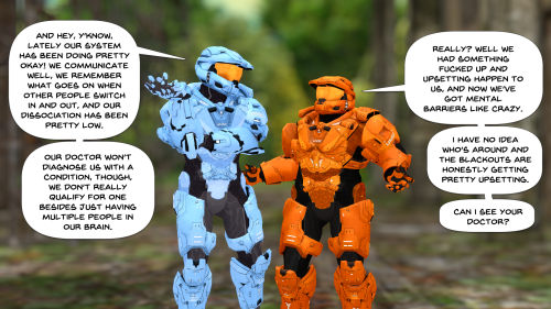 Been Watching A Lot Of Red Vs Blue Lately, Which Means Our Red Vs Blue Alters Are Coming Back Around,