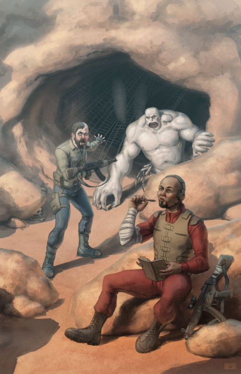 An artwork for this guy’s project called “Jericho’s Wasteland Survival Guide&ldquo