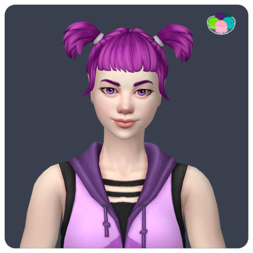 kissalopa: @sehablasimlish’s Wynnie Hair in Sorbets RemixRequires: Adult Mesh (TSR), Toddler Mesh 