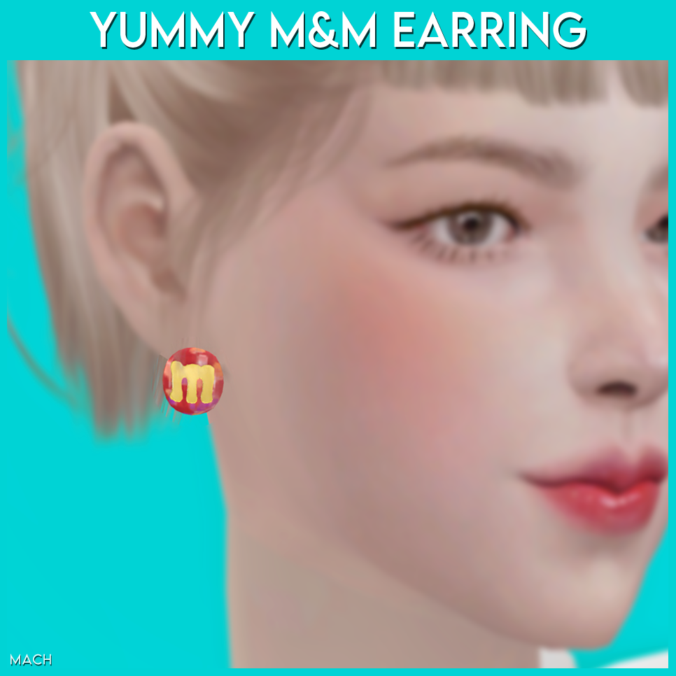 [mach] Yummy m&m EarringNew mesh14 swatchesSpecular mapHQ ...