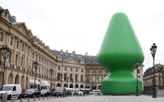 Giant green butt plug looks suspiciously adult photos