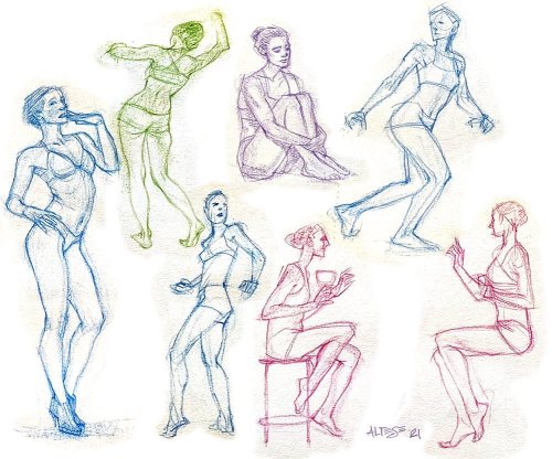 I did a bunch of figure studies last month for Figuary 2021.Reference: Jenny from DeviantArt’s joo