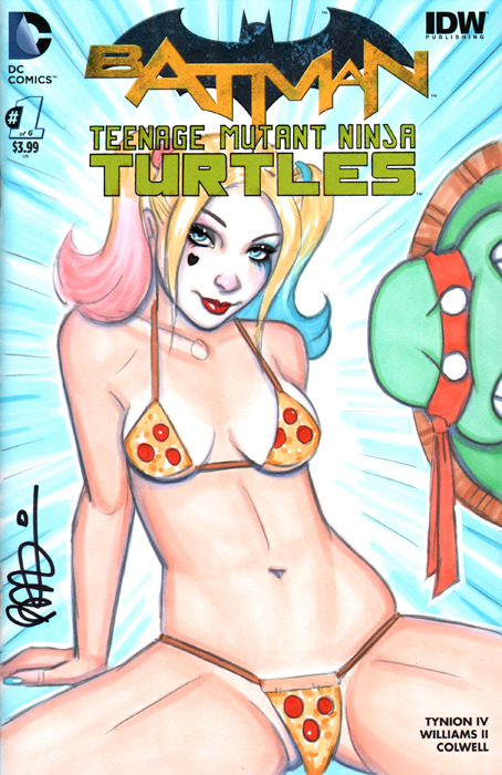 XXX scottblairart: Harley Quinn Pizza Bikini photo