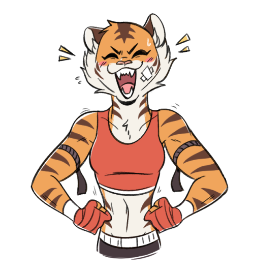 beezii:  Muay Thai Tiger Girl!  🐯👊Redesign of an old character. Gotta think of a name for her… :D