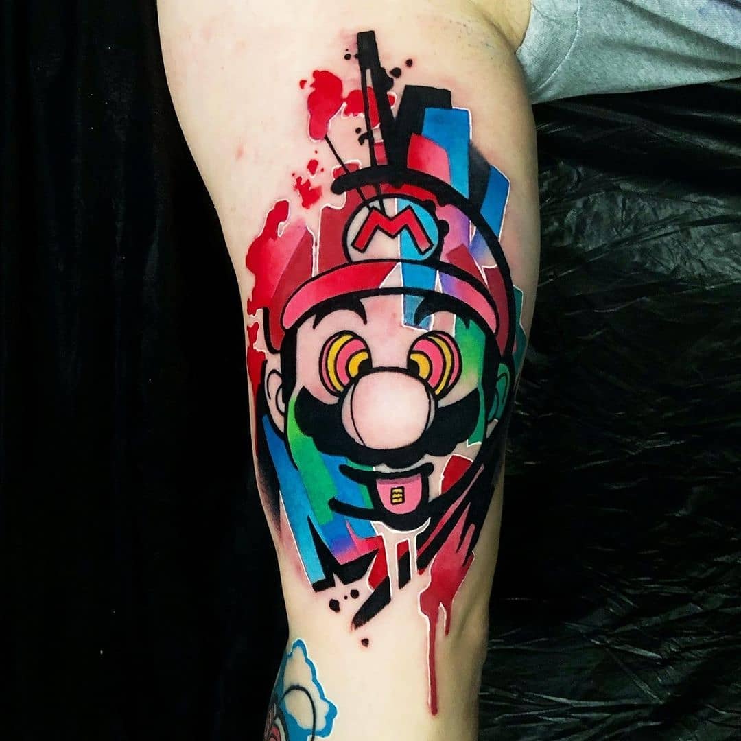 Super Mario tattoo by Barbara Kiczek  Post 15014