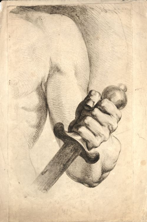 Study of an arm with hand gripping hilt of sword (from Benjamin Robert Haydon’s “Macbeth”)Thomas Lan