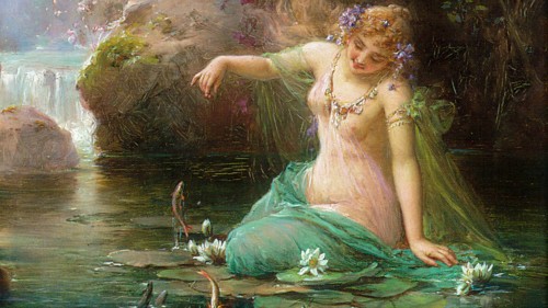 die-rosastrasse:Hans Zatzka Austrian, 1859-1945“A Water Idyll” (details)