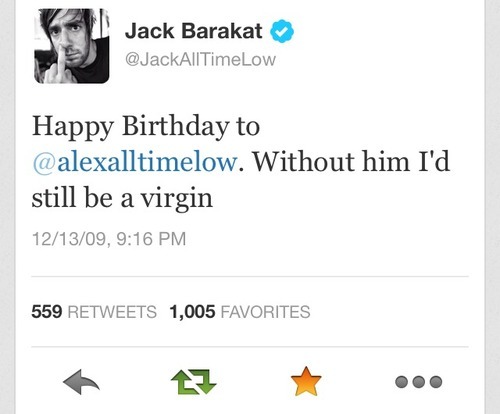 bandmembers-gonewild:  Happy Birthday Jack! I know its not shirtless, but I thought you guys might enjoy a few of my personal favorite Jack Pictures/gifs/moments<3 - Brock~Shirtless band blog 