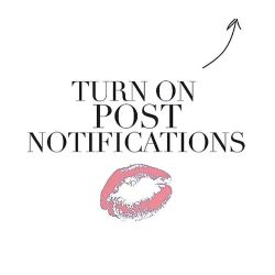 Turn on post notifications if you want to