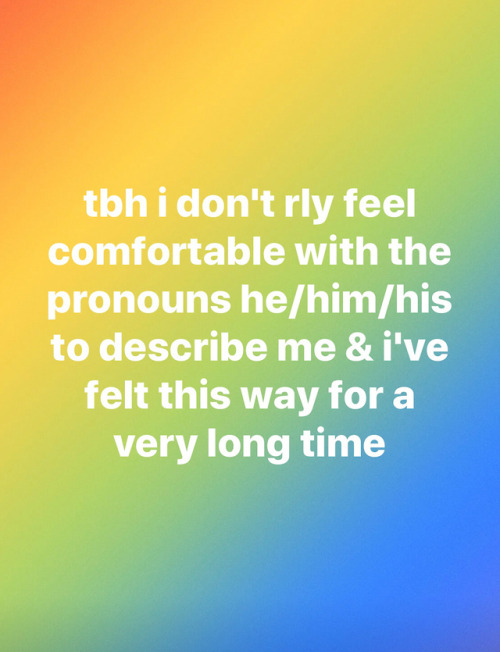 [[MORE]]This has been on my mind a lot lately. Idk if I’m coming out again (??) but I’m really sick of being constantly projected into the gender binary, esp the “male” or “man” category. I’ve never been able to relate to seemingly scripted hyper...