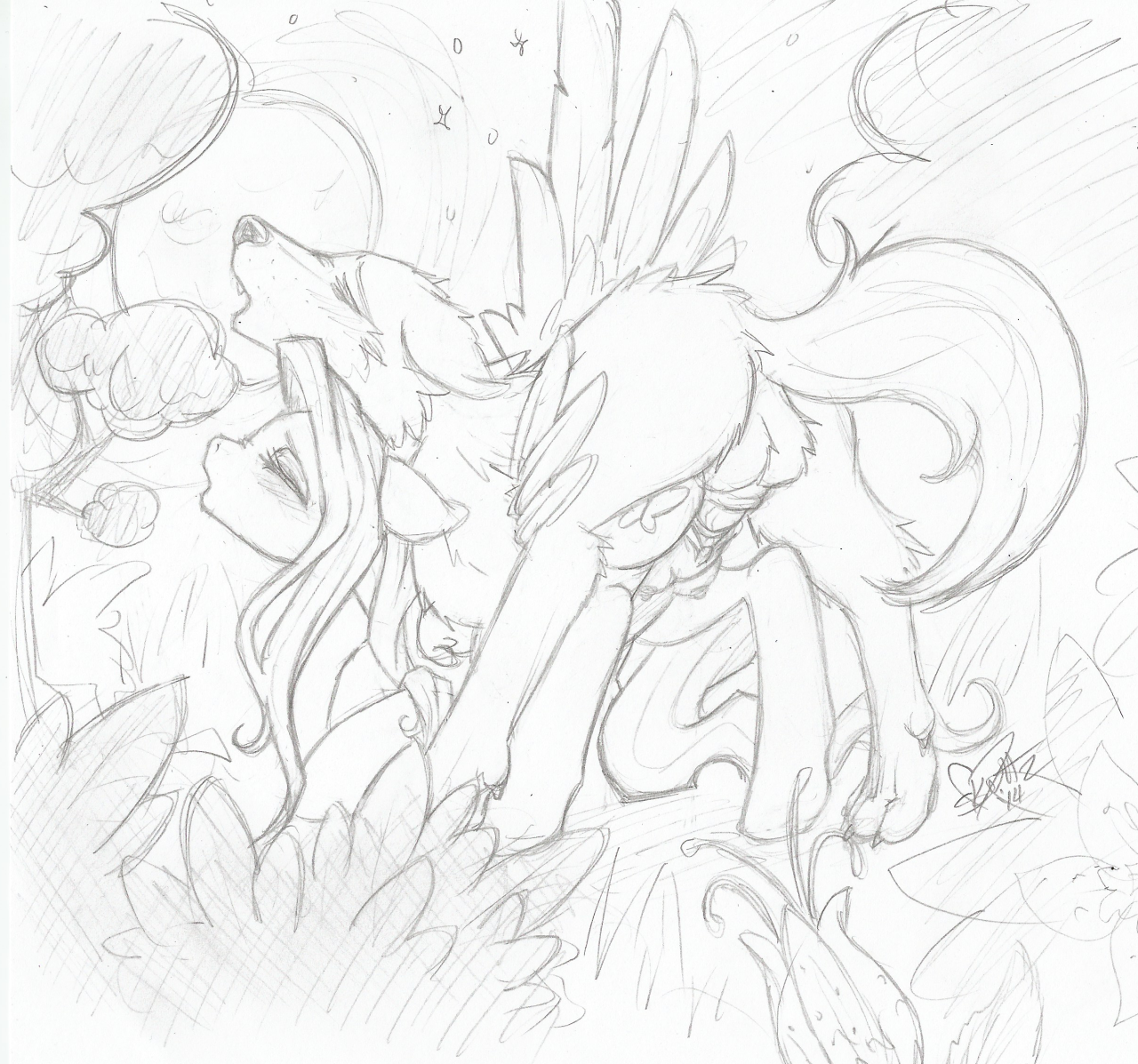 skuttz:  Intimate Moments ~~~~~~~~~~~~~~~ Sketch for CrunchNuggets from the give